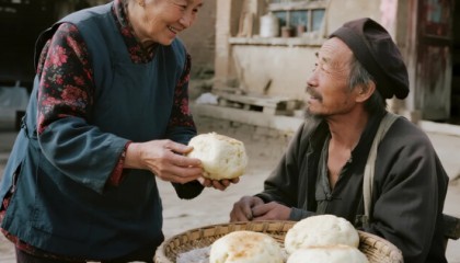 有个瞎子进村讨饭,奶奶给他两个馒头,他临走:大姐,你家要死人了